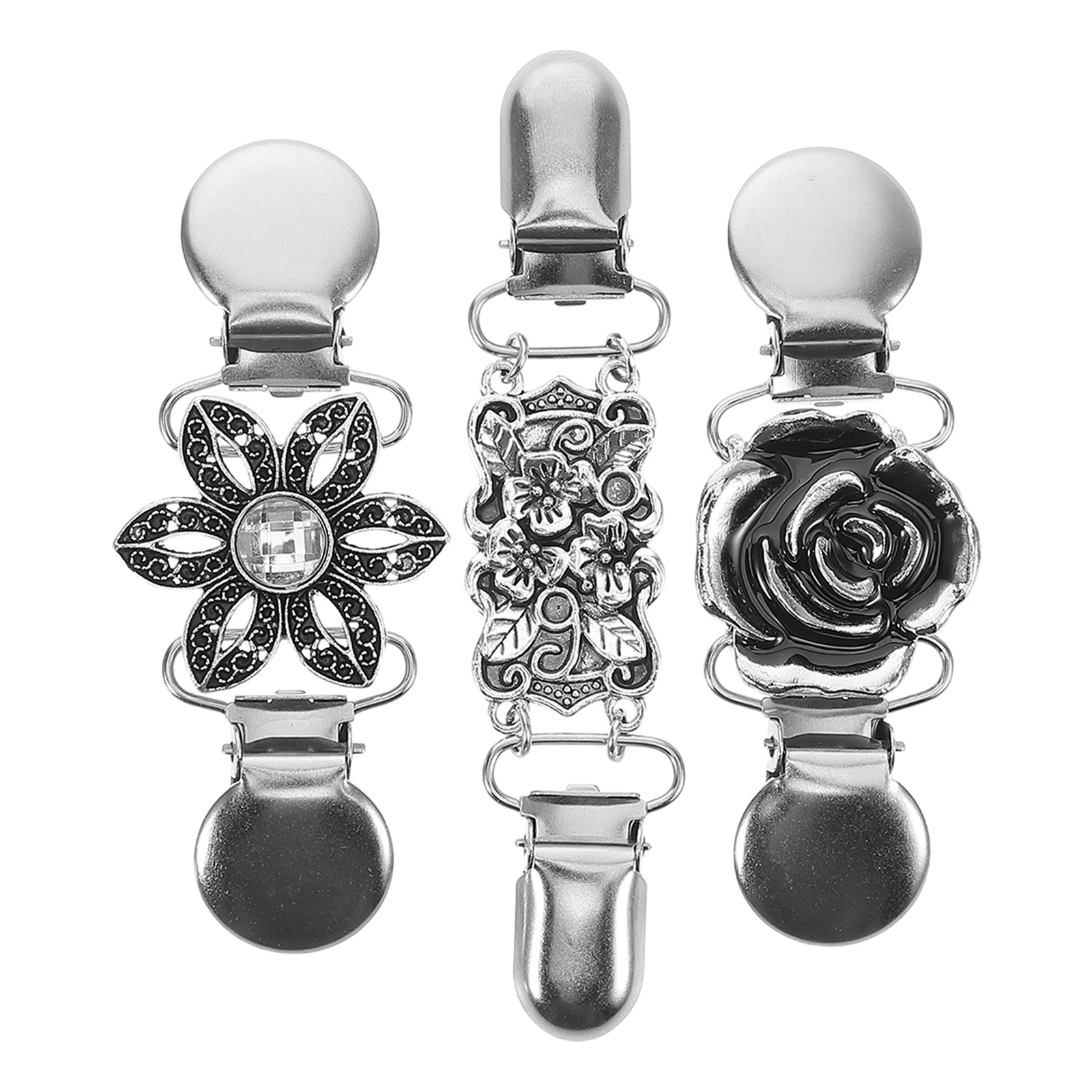 

3 Pcs Sweater Clip Cinch Clips for Dresses Cardigan Shawl Metal Women
