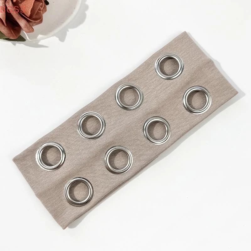 【BGS3】ربطة شعر مطاطية معدنية مجوفة على طراز الهيب هوب بانك، عصابة رأس على الطراز القوطي لمهرجان الموسيقى #4