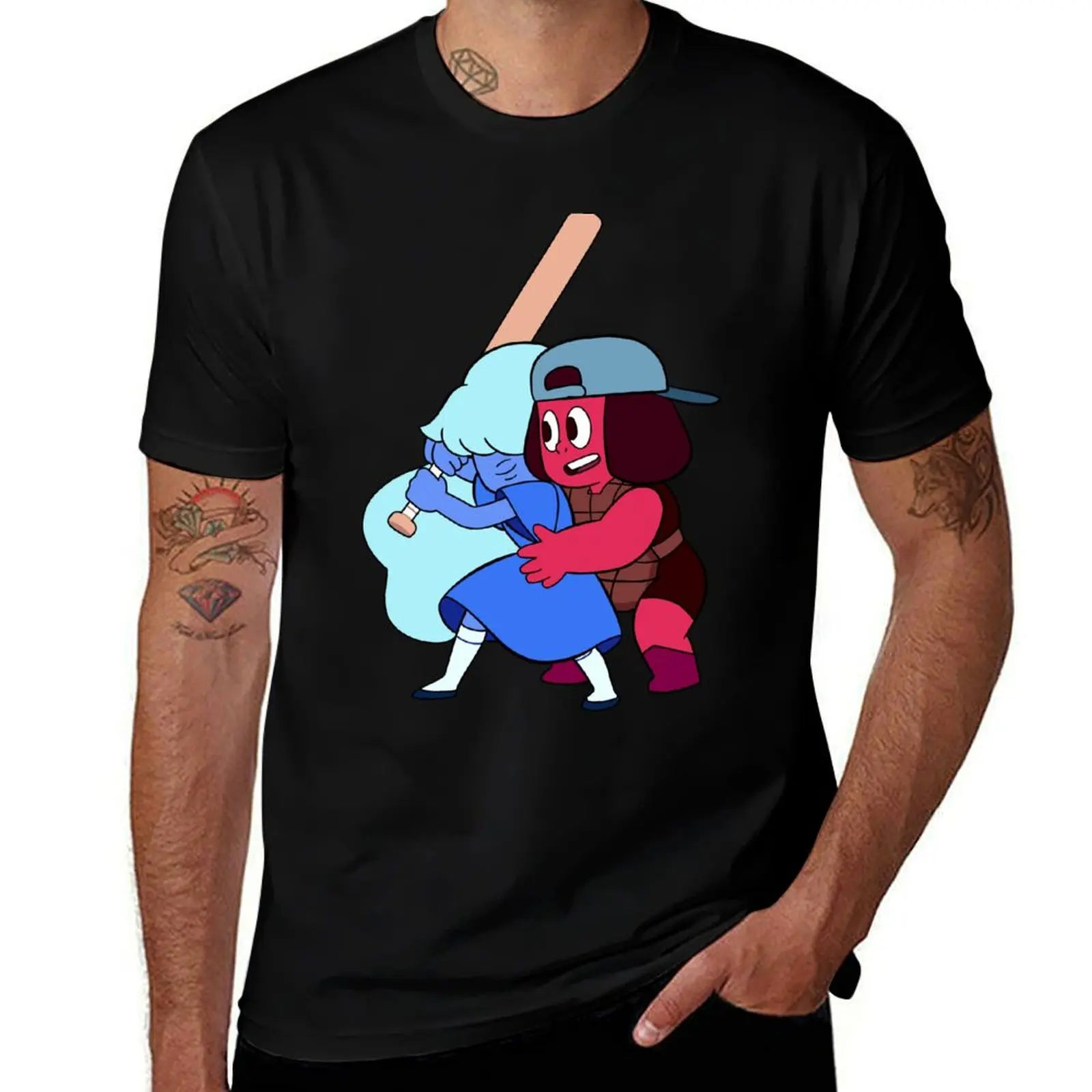 Ruby and Sapphire T-Shirt Fashion Simple Casual Tee Shirt T-Shirt