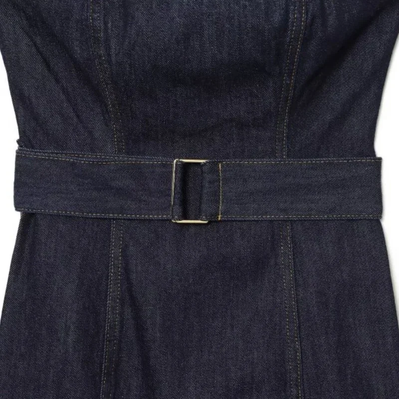 Denim Vrouwen Mouwloos Strapeless Vest Lange Broek Set Verpakt Tube Top Met Riem Corset Off Schouder Sexy Vest Dame Jarretel