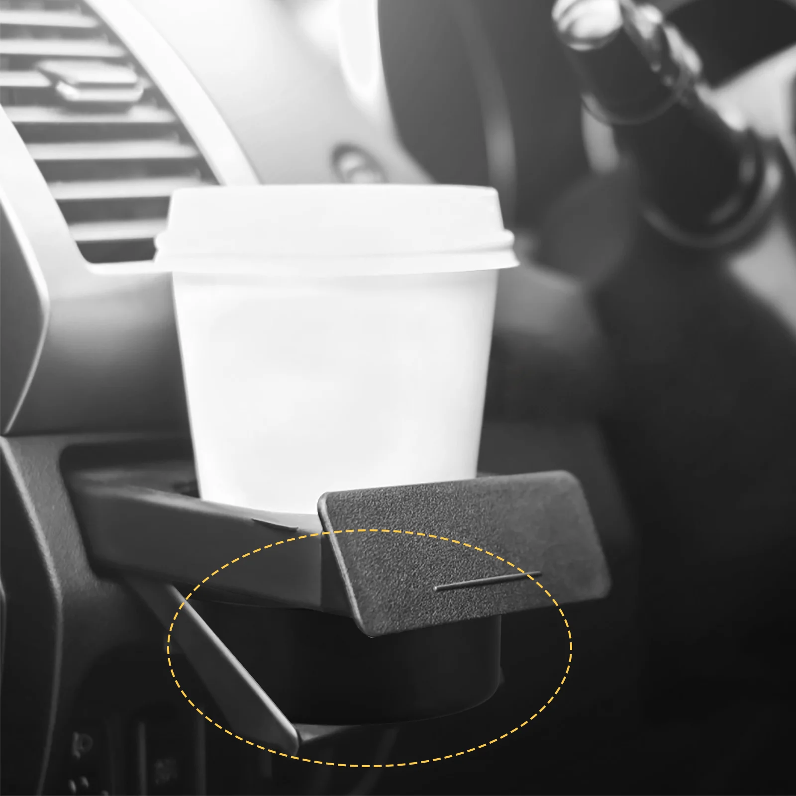 

Table Cup For Rvs Vehicles Black Foldable Drink Holder Insert Easy Clean Portable Car Interior Accessories Sofa Armrest Marine