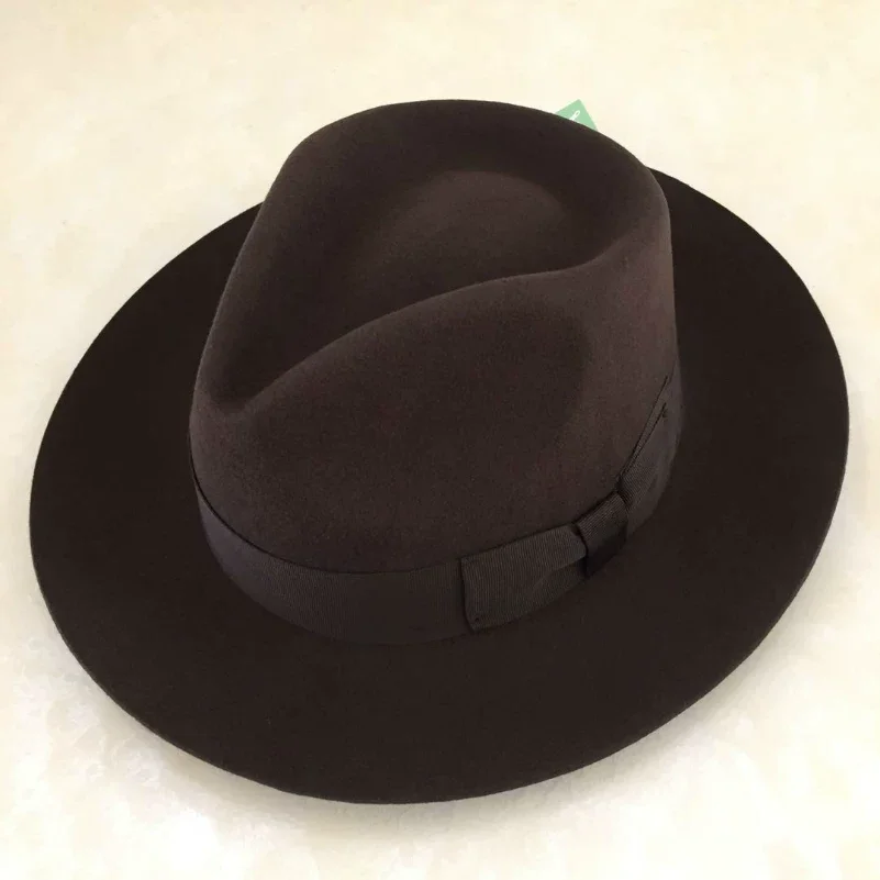 Classic Men's Wool Felt Godfather Gangster Fedora Michael Jackson Gentleman Hat Women