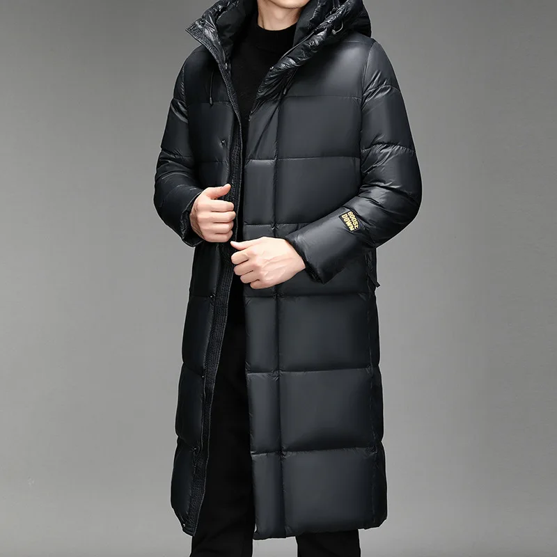 

Men's and Women's Over-the-knee Long Parka Coat, Made with White Goose Down, Overcoming The Trend of Unisex Fashion
