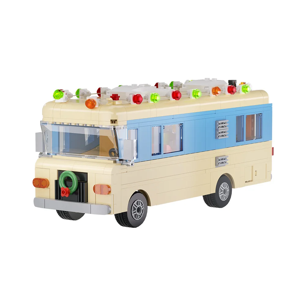 Gobricks MOC Christmaseds Story RV Building Blocks Model city Christmas RV Bricks DIY Assembled Toy  for Children XMAS Gift