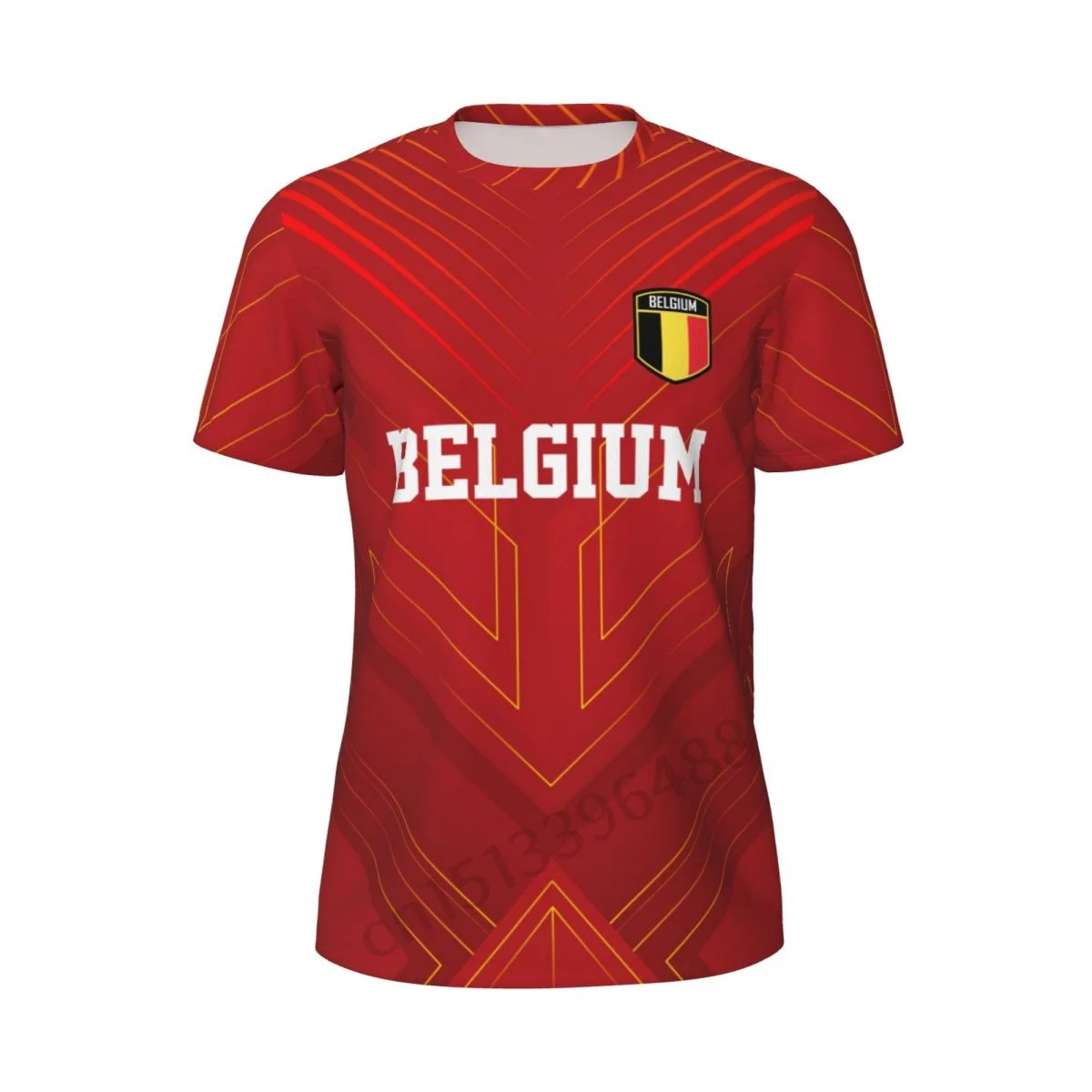 Belgium Flag 3D Printed T Shirt Men Summer Short-sleeved Mesh T-shirt For Socce Running Bike Tennis Fitness Fans