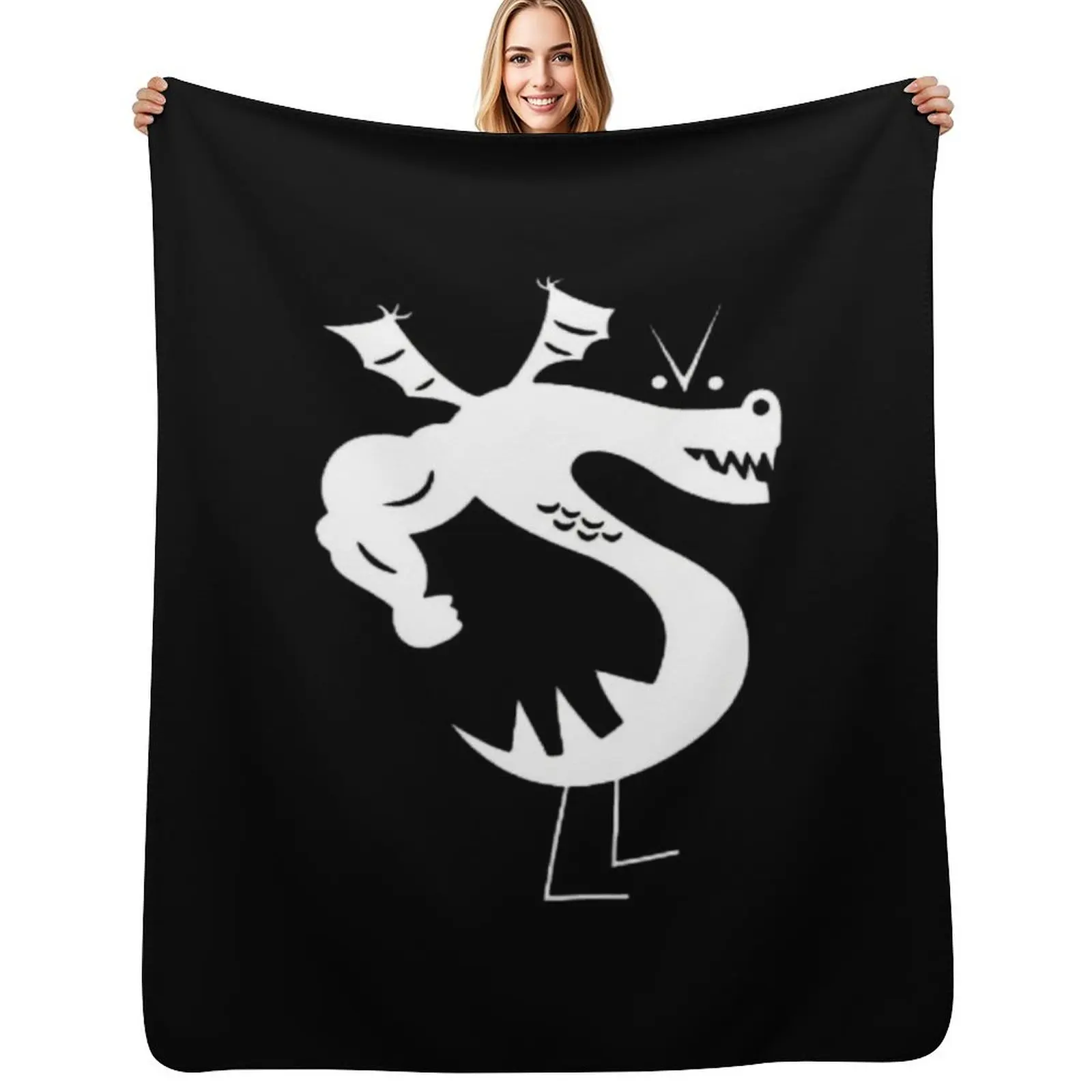 Trogdor the Burninator Dragon Throw Blanket Travel Size Cozy Blanket for Plane Train