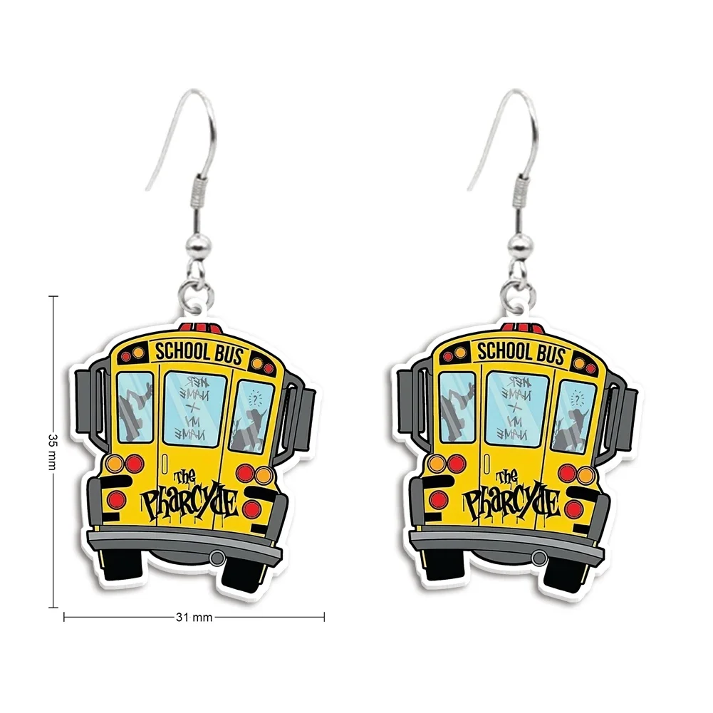 Hot Selling Drop Earrings New Accessories School Bus For Women Colorful Cute Earrings Fashion Jewelry