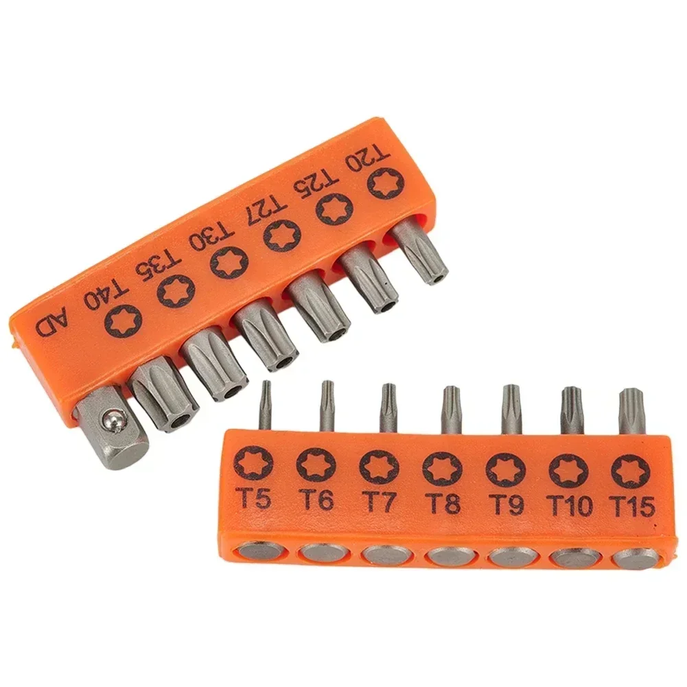 14 ชิ้น 25 มิลลิเมตร Torx ไขควง Bits อะแดปเตอร์ T5-T40 1/4 นิ้ว Socket Extension Rod Hex Star Spanner Star Bit ชุดเครื่องมือ