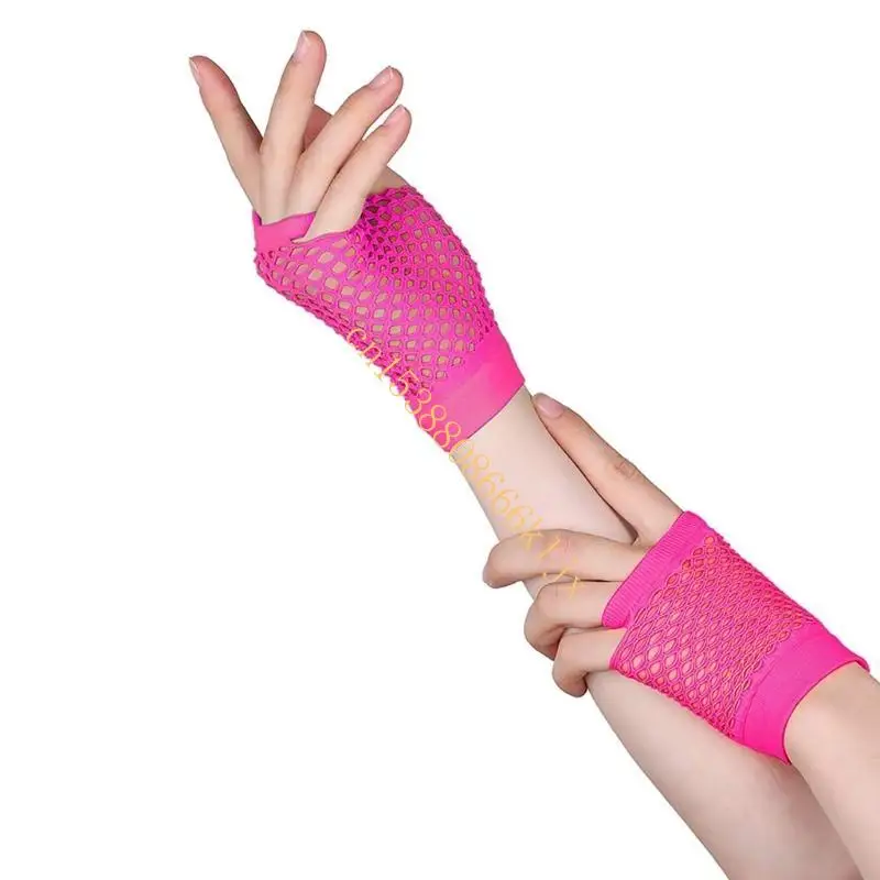 Accessori in costume degli anni '80 per festa degli anni '80 con guanti pesce craspelli con le gambe più caldi Orecchini a