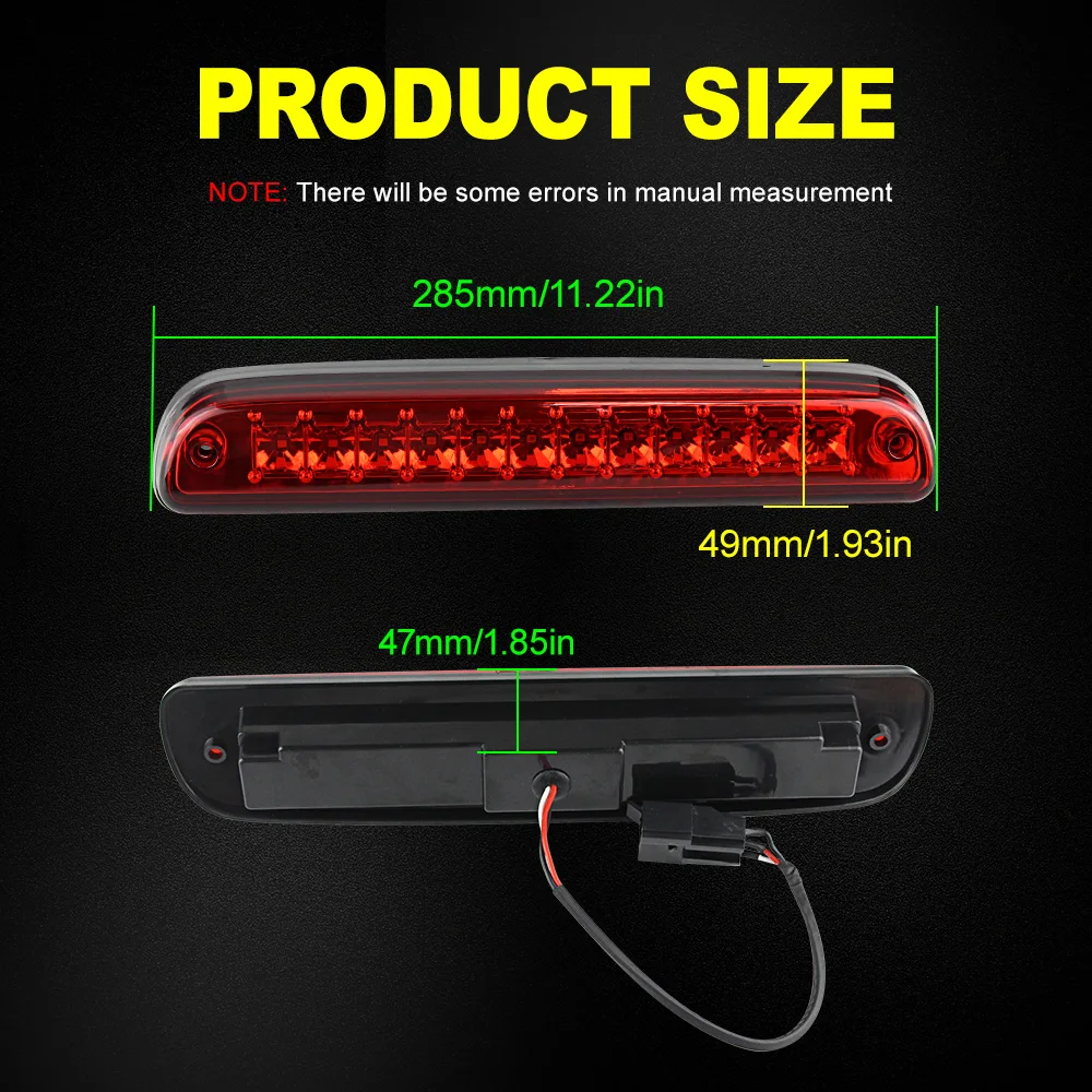 For Mazda B-Series B2300 B2500 B3000 B400 1993-2006 2007 2008 2009 2010 Lamp Third Brake Light Brake Light LED Parts Replacement