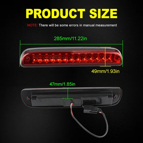 Imagen 2 del producto Tercera tercera luz de freno LED, lámpara de parada trasera de montaje alto para Ford Ranger 1993-2011, para Ford Explorer 2001 2002 2003 2004 2005