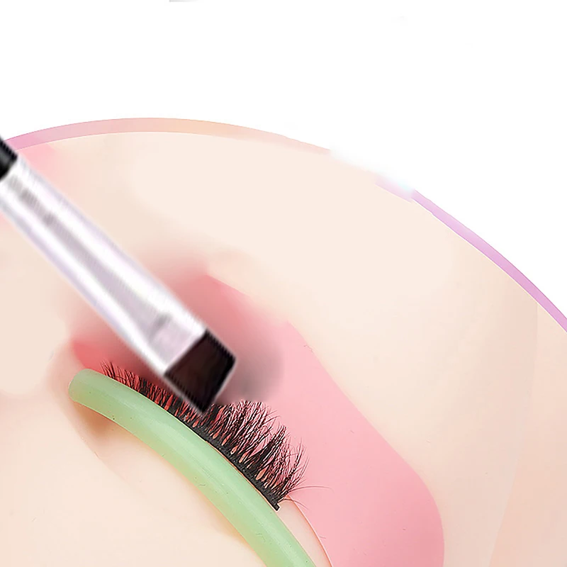 Brosse de levage de permanente de cils à Double tête, stratification Portable, séparation des cils, outil d'extension de cils, brosse de détail