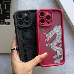 Chinese Loong Dragon Phone Case for Samsung Galaxy A73 A71 A55 A54 A53 A52 A51 A34 A33 A32 A23 A14 A13 A12 A06 4G 5G Lens Cover
