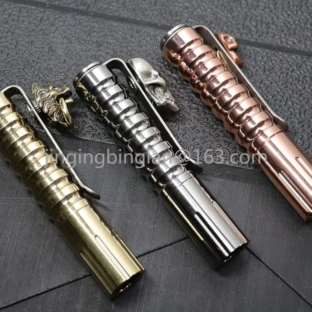 Caterpillar pure titanium alloy tactical flashlight, mini portable weak warm light