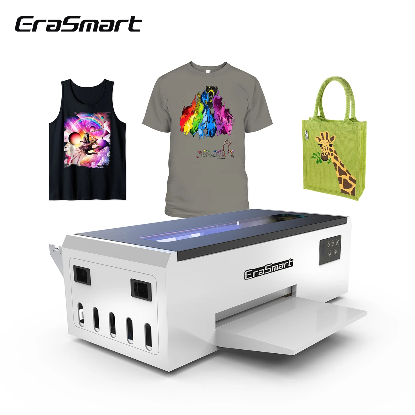 

Erasmart Digital Garment White Ink Transfer A4 A3 PET Film Printer DTF Printer Machine For T-shirt