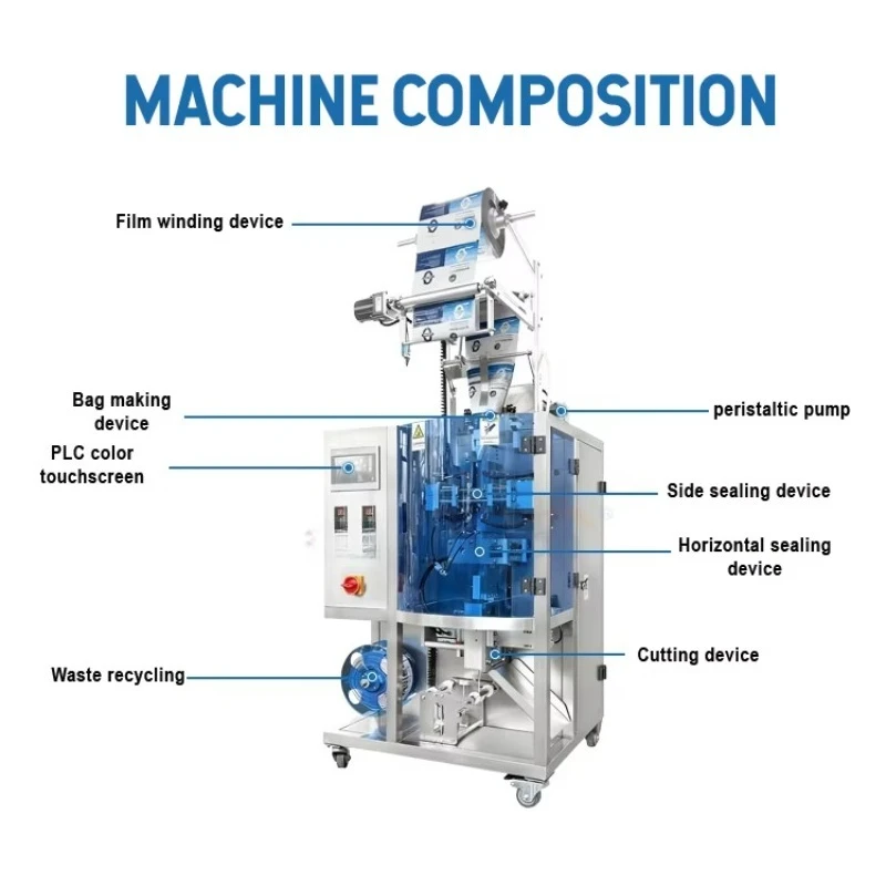 Food Grade Honey Energy Gel Sachet Filler Sealer Machine Automatic for Sauce Peanut Pistachio Paste Special Shape Packet Machine