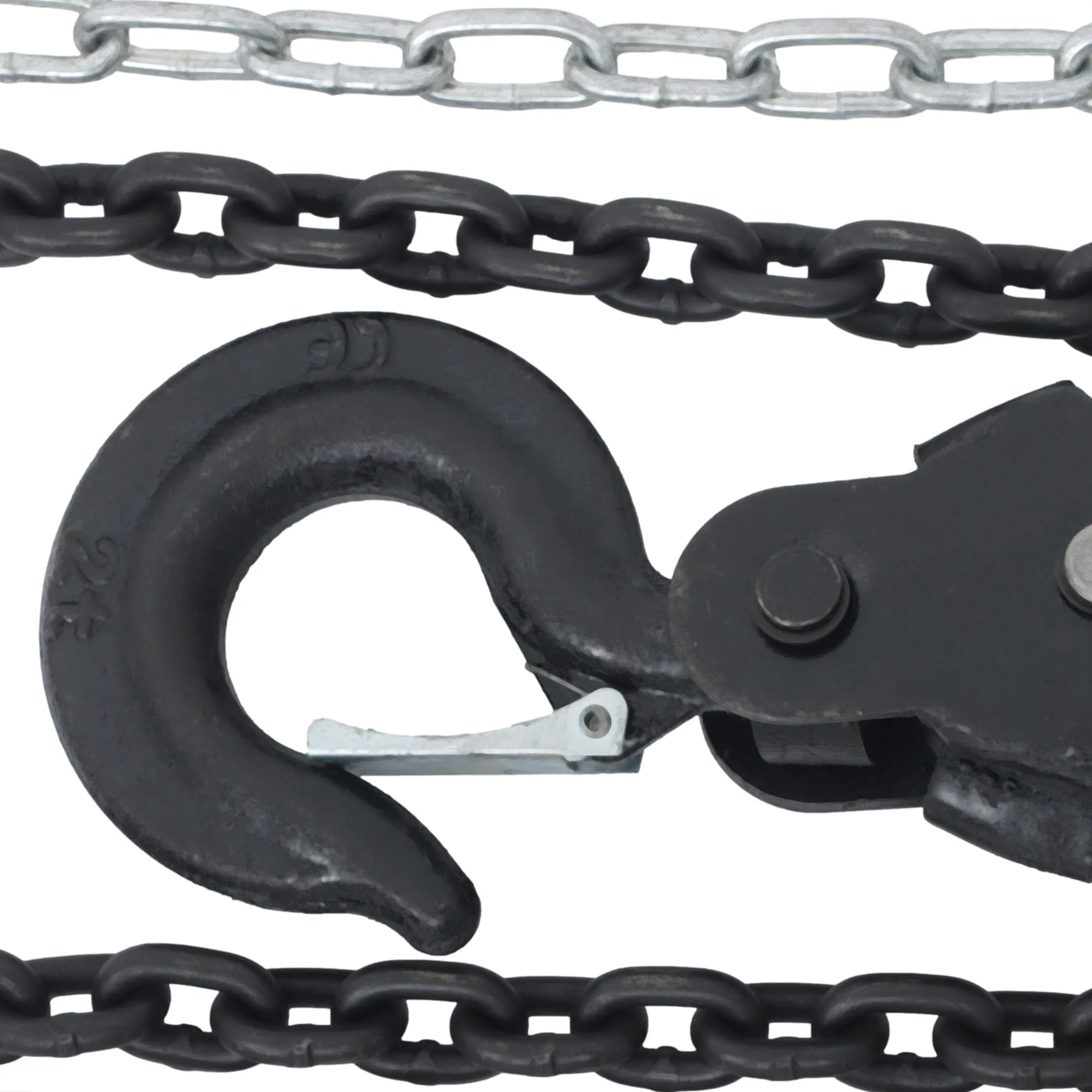 Chain Hoist Chain Block 4400lbs Capacity 8 Feet Lift Steel Construction Red