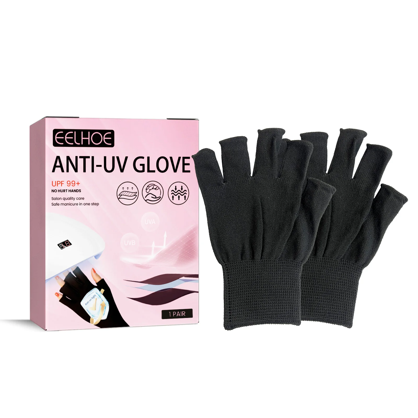 

EELHOE AntiUV Glove AntiSuntan Hand Baking Lamp Blocking Gloves For Nail Lighting