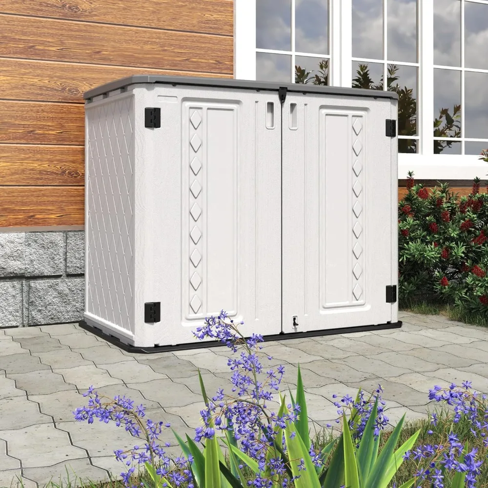 

Storage Shed Weather Resistance, Multi-Purpose Outdoor Storage Cabinet Waterproof, Outdoor Storage Cabinet for Garbage