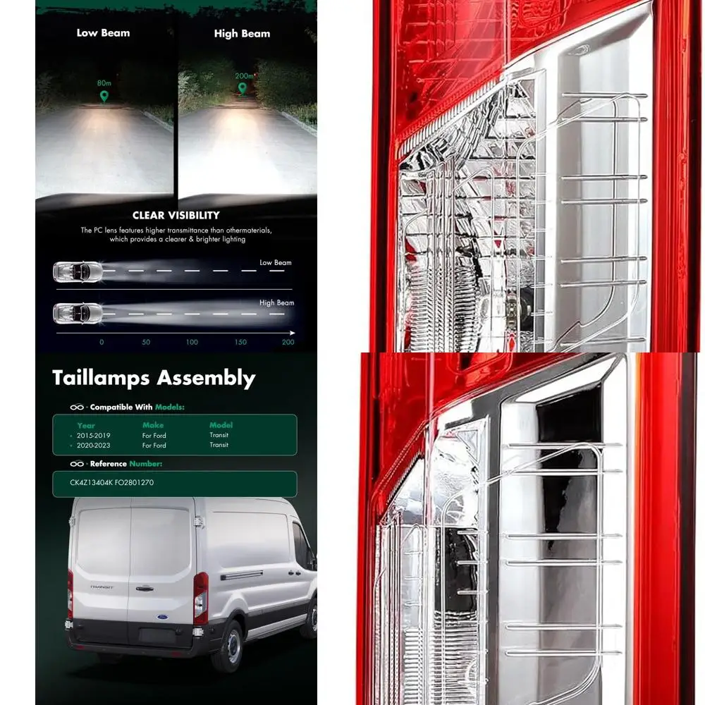 

Ford Transit 2015-2023 Right Tail Light Assembly, Original CK4Z13404K Compatible