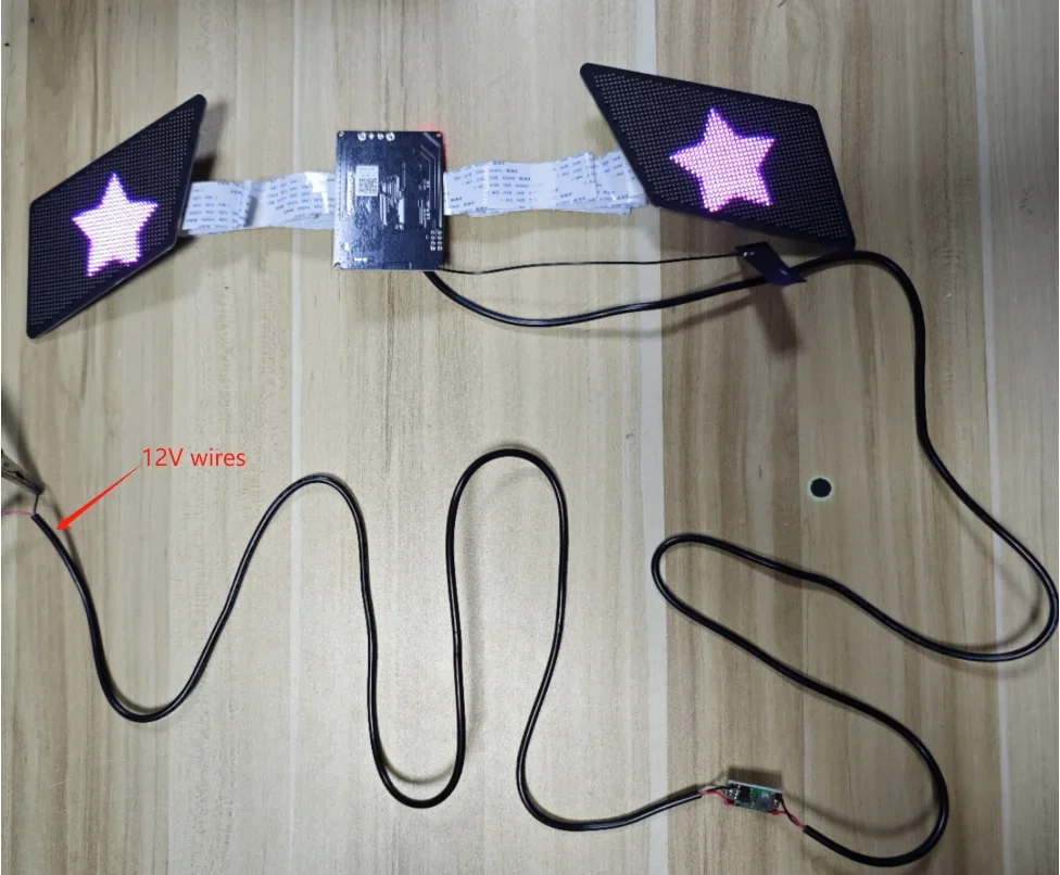 Sanvi New Fashion 5V 12V Diamond Shape LED Devil Eyes Auto Decoration Light Accessories Conversion Kits Auto Parts