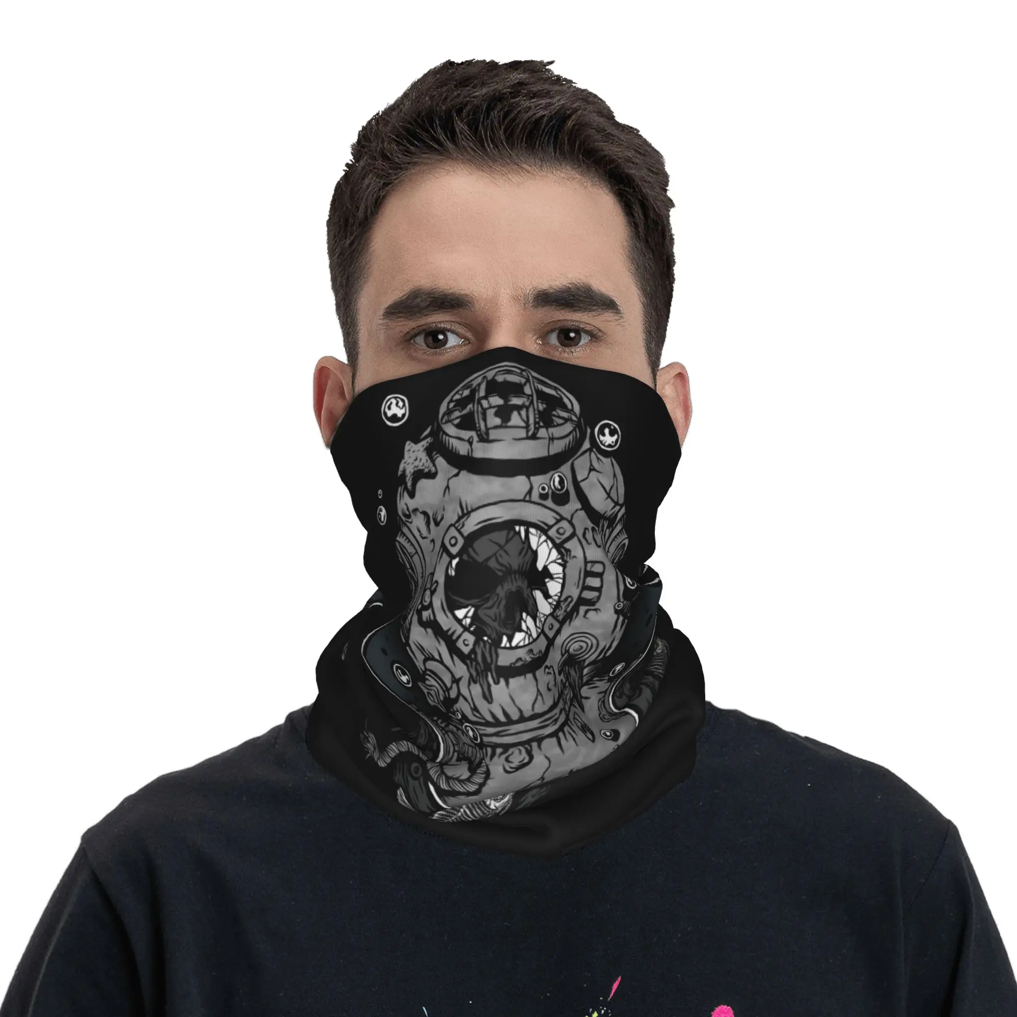 ผ้าคลุมหน้าแบบสกูบาไดวิ่ง ลายหัวกะโหลก สำหรับเล่นสกี ล่าสัตว์ ผู้ชาย ผู้หญิง ผ้าพันคอ ผ้าคลุมศีรษะ ผ้าคลุมหน้าแบบอคคัลท์ ผ้าคลุมหน้าแบบดำน้ำ ผ้าคลุมหน้าแบบกันหนาว