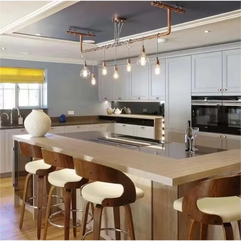 Nuevo Catering Industrial moderno, cocina, silla de café, respaldo, restaurante, Bar Industrial, taburete de madera