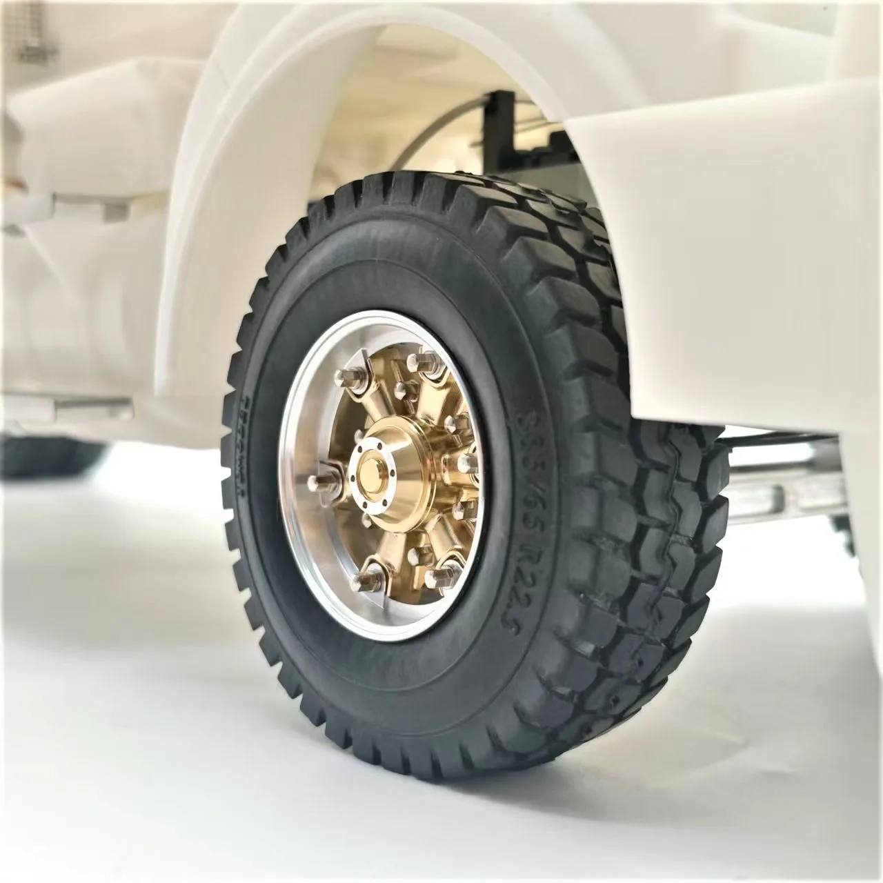 JDM Model Front&rear Truck Banner Wheel Hub Rim 2pcs Metal for 1/14 Tamiya RC Dump Truck SCANIA 770S R620 VOLVO Arocs  TGX Car