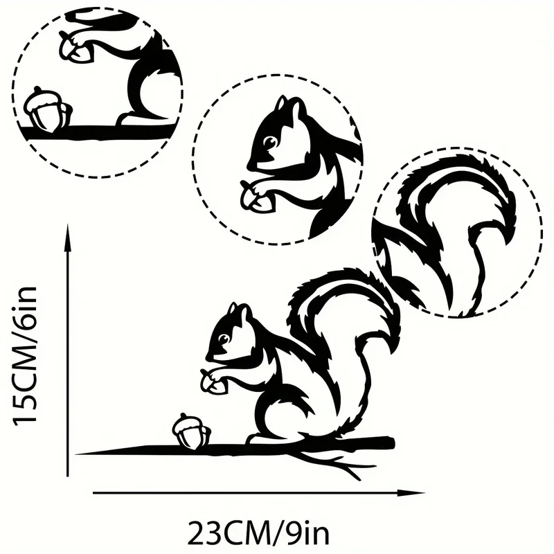 1PC Metal Squirrel  Home & Garden Decor  Rustic Outdoor Yard Art Hand Made Wedding Or Housewarming Gift  Backyard Decor