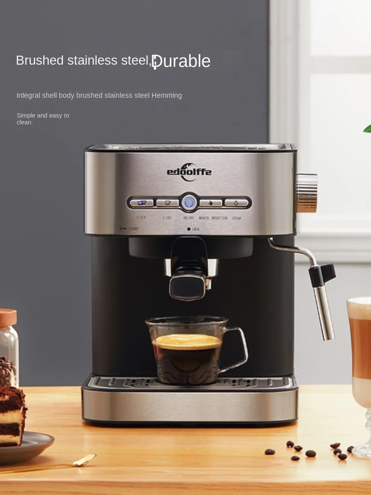 Fxunshi/Huaxunshi Coffee Machine Small Home Full Semi Automatic Italian Concentrate Integrated Machine Steam Brewing