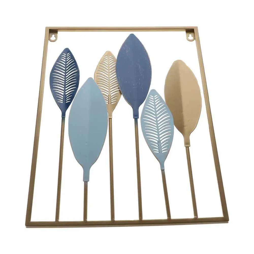 

Hanging Decor Handicraft Sofa Background Living Room Iron Arts Crafts Leaves Sculpture Ginkgo Leaf Ornaments Desktop Ornaments