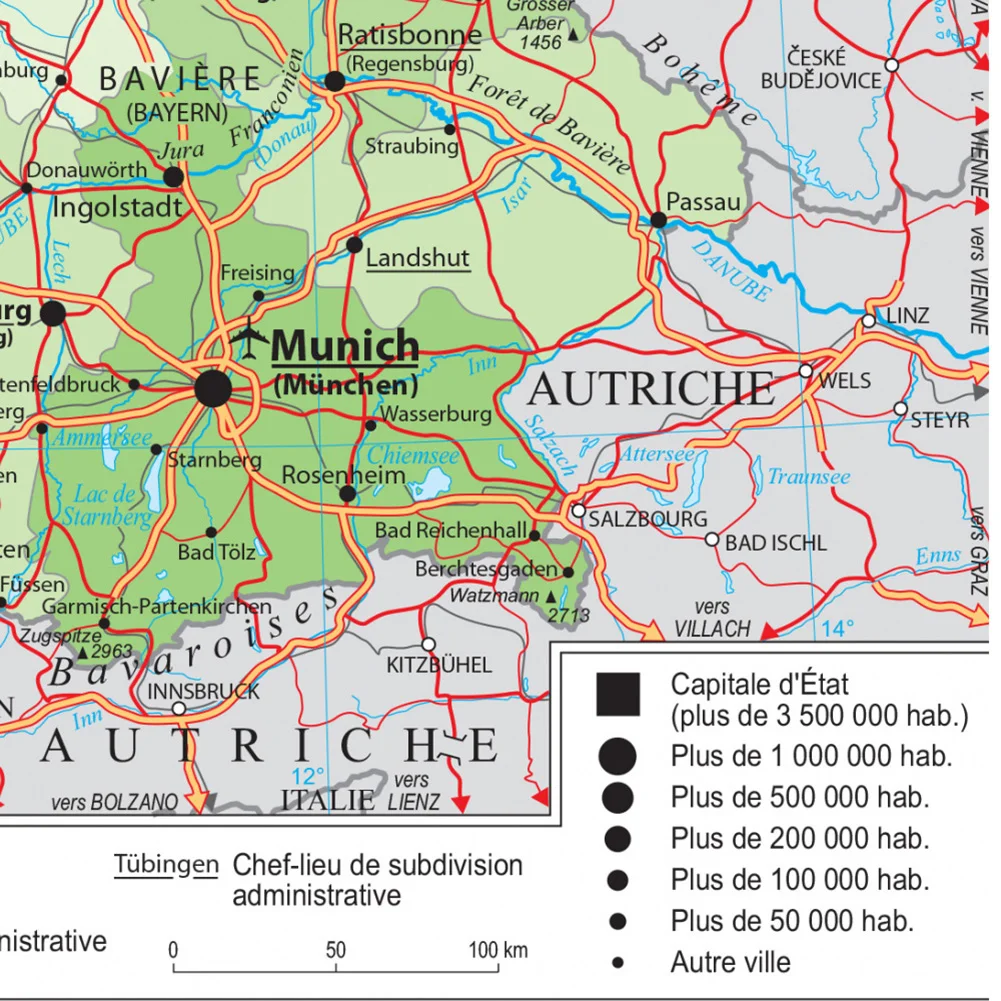 150 * 100 cm La mappa dei trasporti tedesca Mappa politica in francese Poster da parete Vinile Tela Pittura Materiale scolastico Decorazioni per la casa