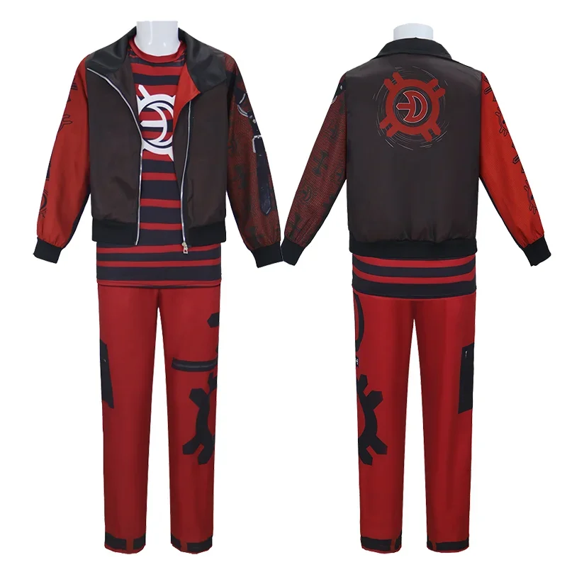 

Movie Zombies 4 Victor Cosplay Costume Coat Pants Zipper Printing Jacket Sports Suit Clothes Halloween Uniform Carnival Outfits
