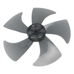 Plástico Stand Fan Blade, atualizar seu pedestal com este cinco folhas, fácil de instalar, adequado para 14 Stand Fan, preto e branco