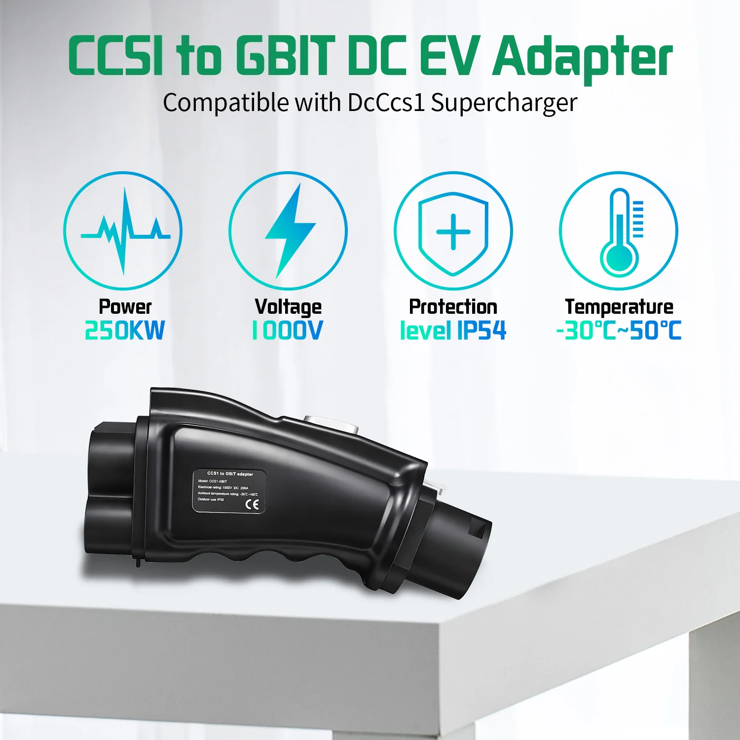 

Зарядная станция Chiefleed CCS1 к GBT, 1000 В, 250 кВт, адаптер EVSE CCS1 к GBT EV для китайского автомобильного адаптера, быстрый постоянный ток