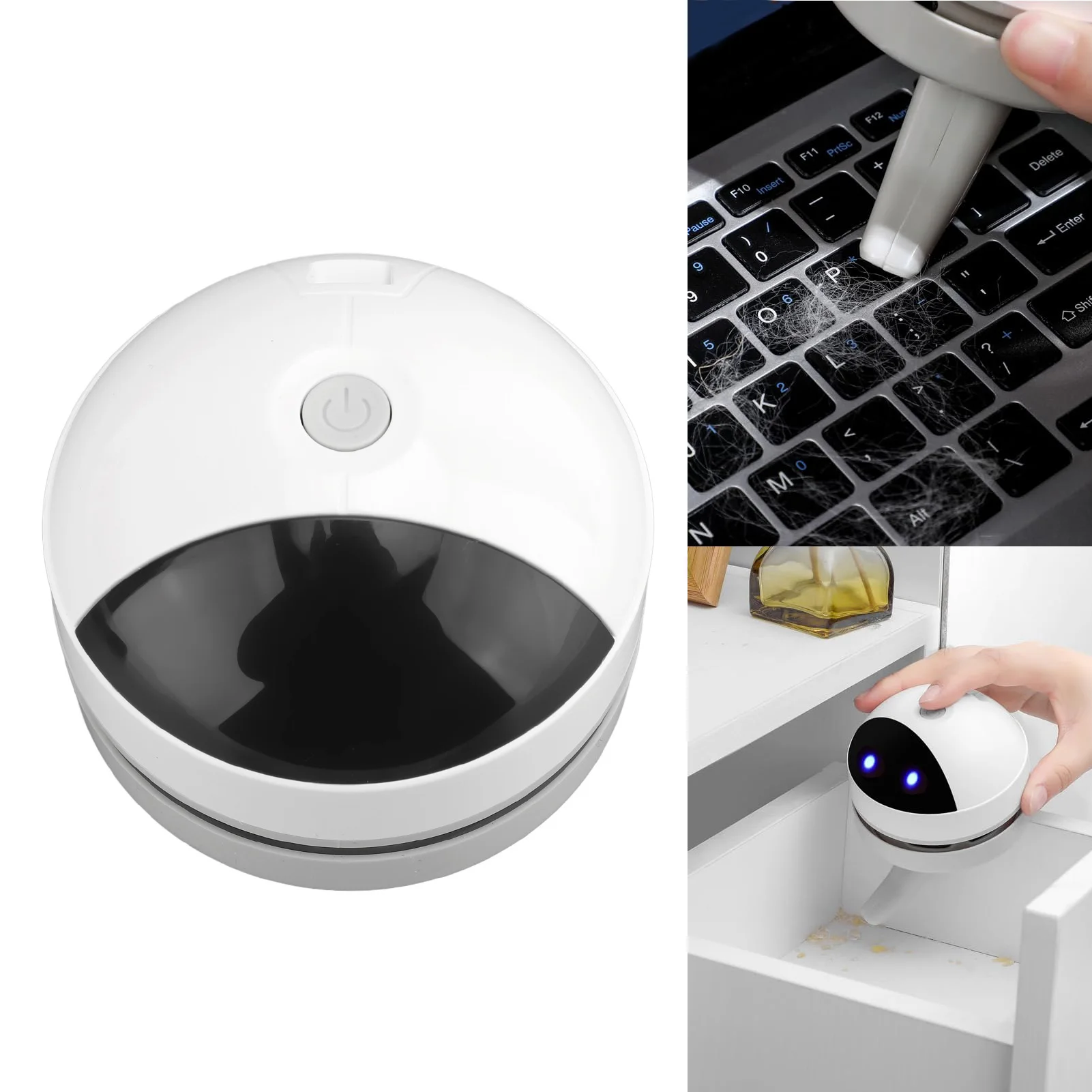 

Настольная подметальная машина для пыли Многоцелевой портативный настольный пылесос Сильная мощность всасывания со съемной насадкой для клавиатуры компьютера