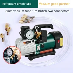 220V  Portable Vacuum Pump Rotary Vane Vacuum Pump Air Conditioning Maintenance Refrigerant Refrigeration Small Vacuum Pump