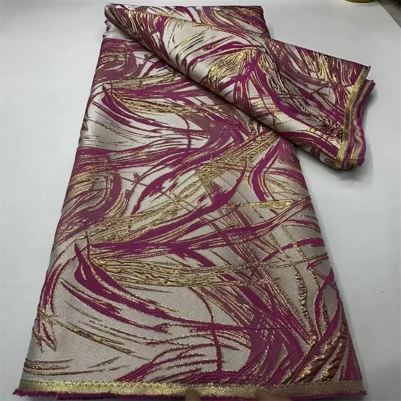 

High Quality African Nigerian Tulle Lace Fabric Embroidery Silk Fabric French Dress Prom Party Gown For Sewing 5Yards 2025