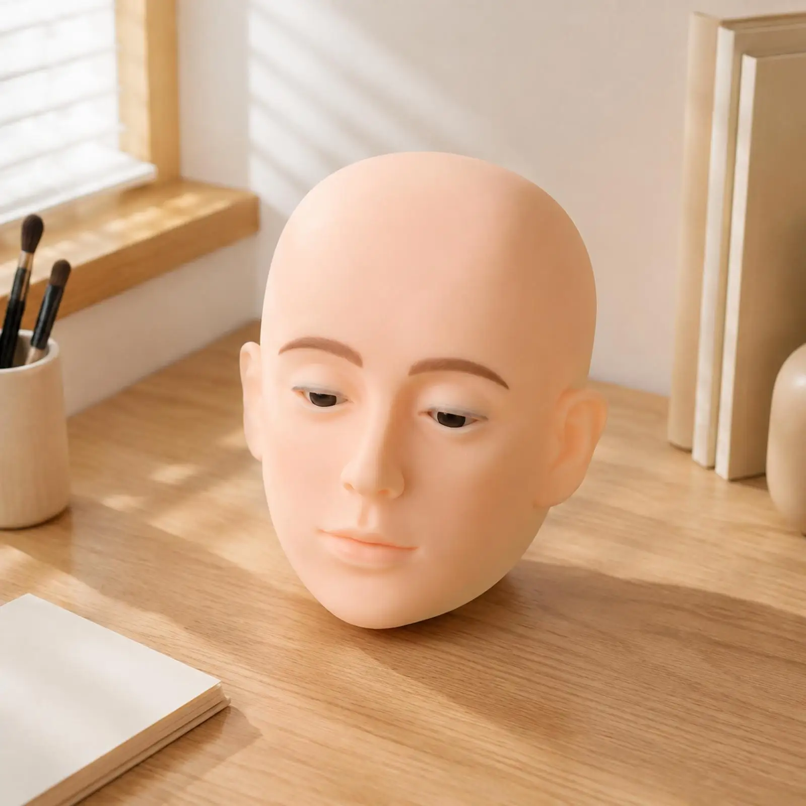 Soft Resin Eyelash Practice Mannequin Head for Lash Extension Making Tools Student Learning Aesthetic Kit