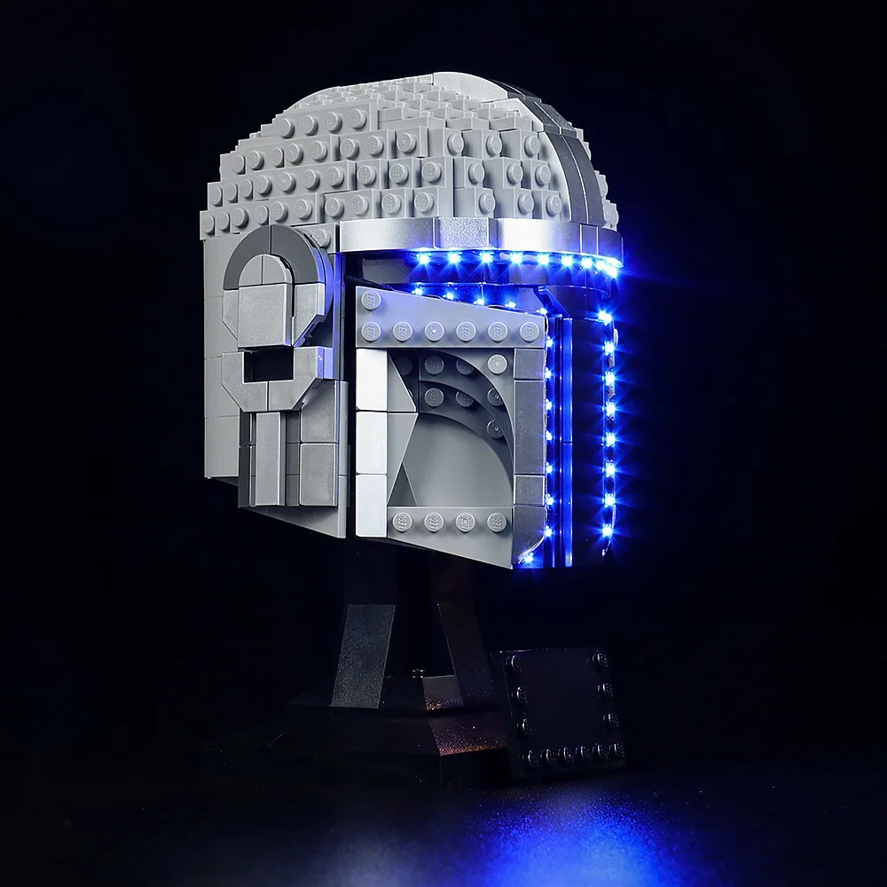 Lighting Set For 75328 Standard Version The Mandalorianed Helmet Starings Wars Not Include Building Block (Only Led Light Kit)