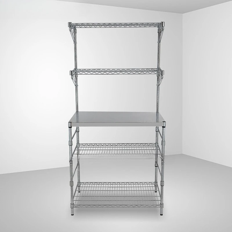 

Catering chain multi-layer takeaway packing rack, simple stainless steel shelf, multi-functional storage rack workbench