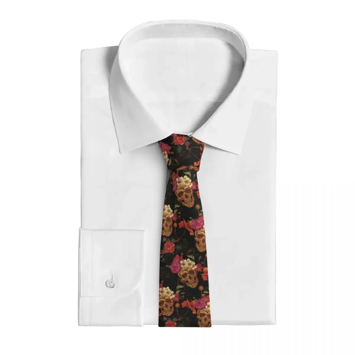 Cravate Effrayante à Motif de Crâne et Fleurs pour Homme, Cravates de ix, Classique et Décontracté, Cadeau de la raq, 03/Wear