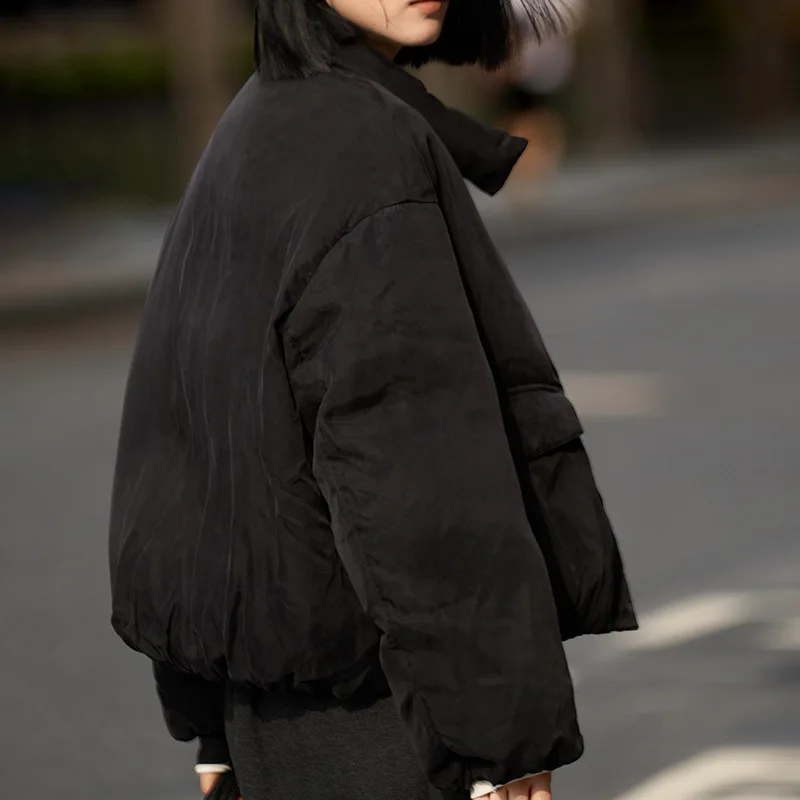 2025 hiver femmes nouvelle doudoune blanc duvet d'oie lisse brume brillant doudoune femmes Style court couleur unie veste nouveau