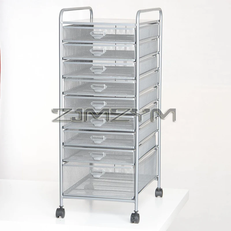 Imagem -04 - Floor Standing Metal File Shelf Armário de Arquivo Multi-layer Diversos Classificação Rack 10 Gaveta Carrinho a3