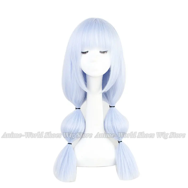 Girls Frontline HK416 Light Blue Long Game Cosplay Heat Resistant Synthetic Hair Carnival Halloween Role Play + Free Wig Cap