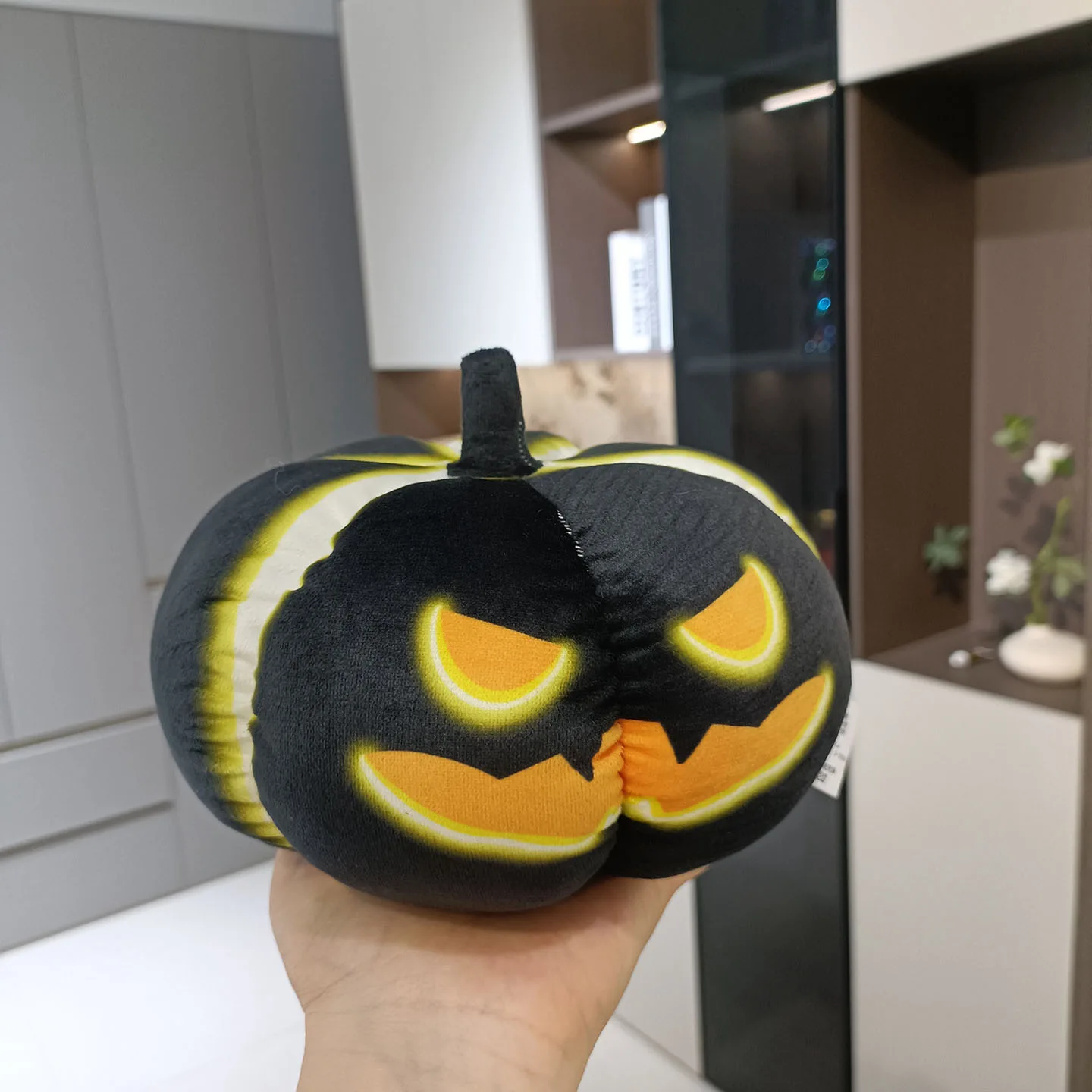 Dark Elf Pumpkin Throw Pillow Multi Style Creative Pumpkin Plush Toys 3D Devil's Eye Pumpkin Doll Home Decor Kid Halloween Gift