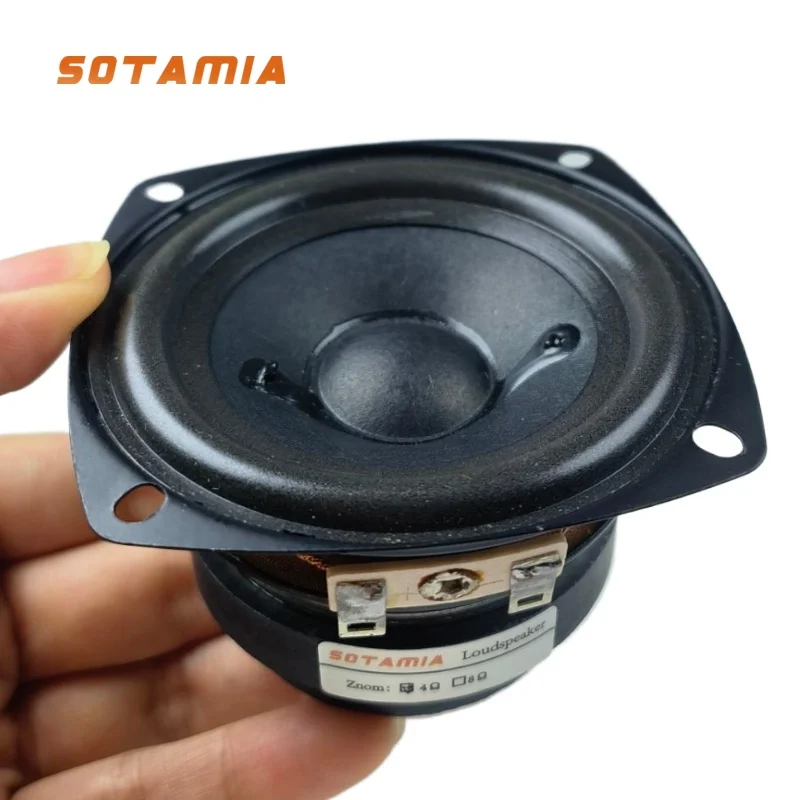 

SOTAMIA 1 шт. 3-дюймовый полнодиапазонный динамик 4 Ом 10 Вт, портативная аудиосистема Hi-Fi, музыкальный домашний кинотеатр, полочный громкоговоритель