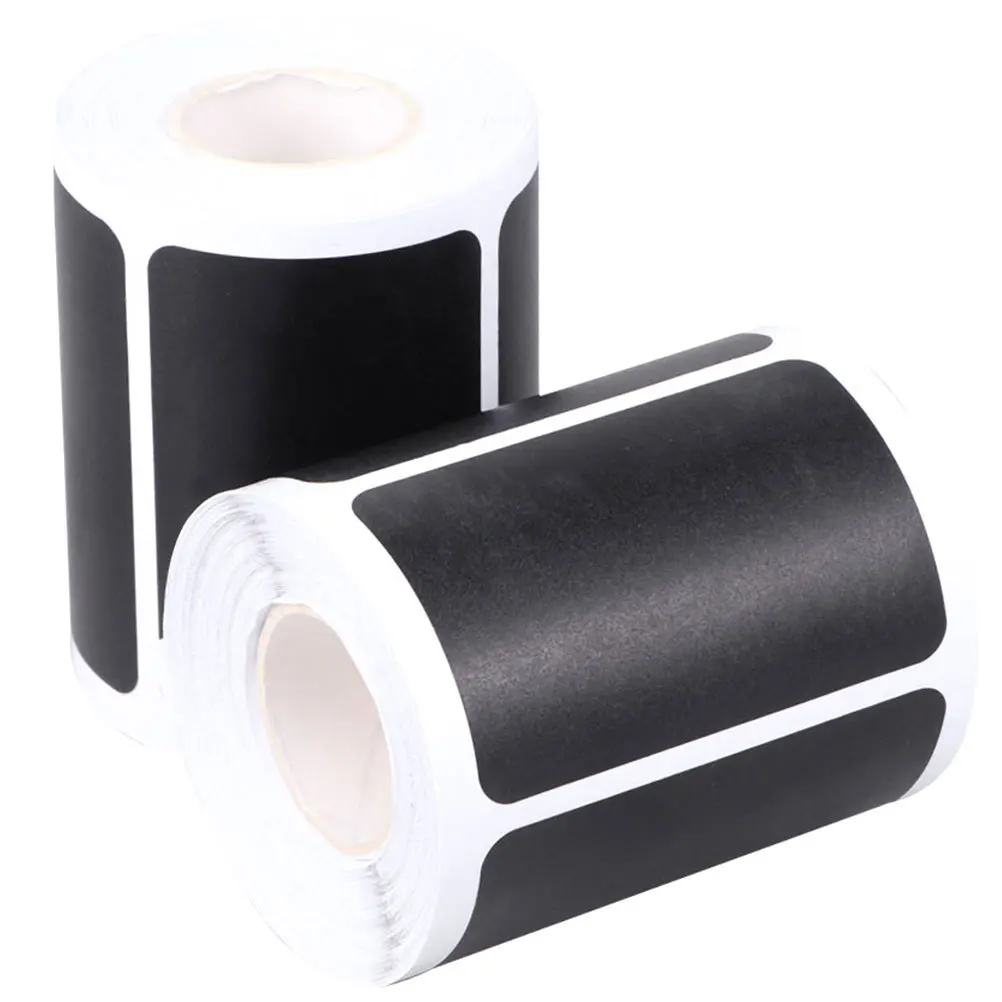 2 لفات ملصقات ملصقات السبورة فارغة قابلة للكتابة ذاتية اللصق ملصقات جرة للحاويات علامات الزجاجات المحمولة متعددة الأغراض