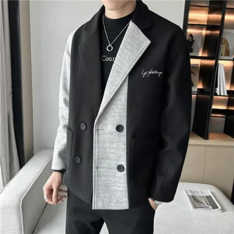 Man Coat Windbreaker Short Casual Overcoat Jacket for Men Y2k Stylish Deals Clothing Fashion 2025 Vintage Luxury Designer New In