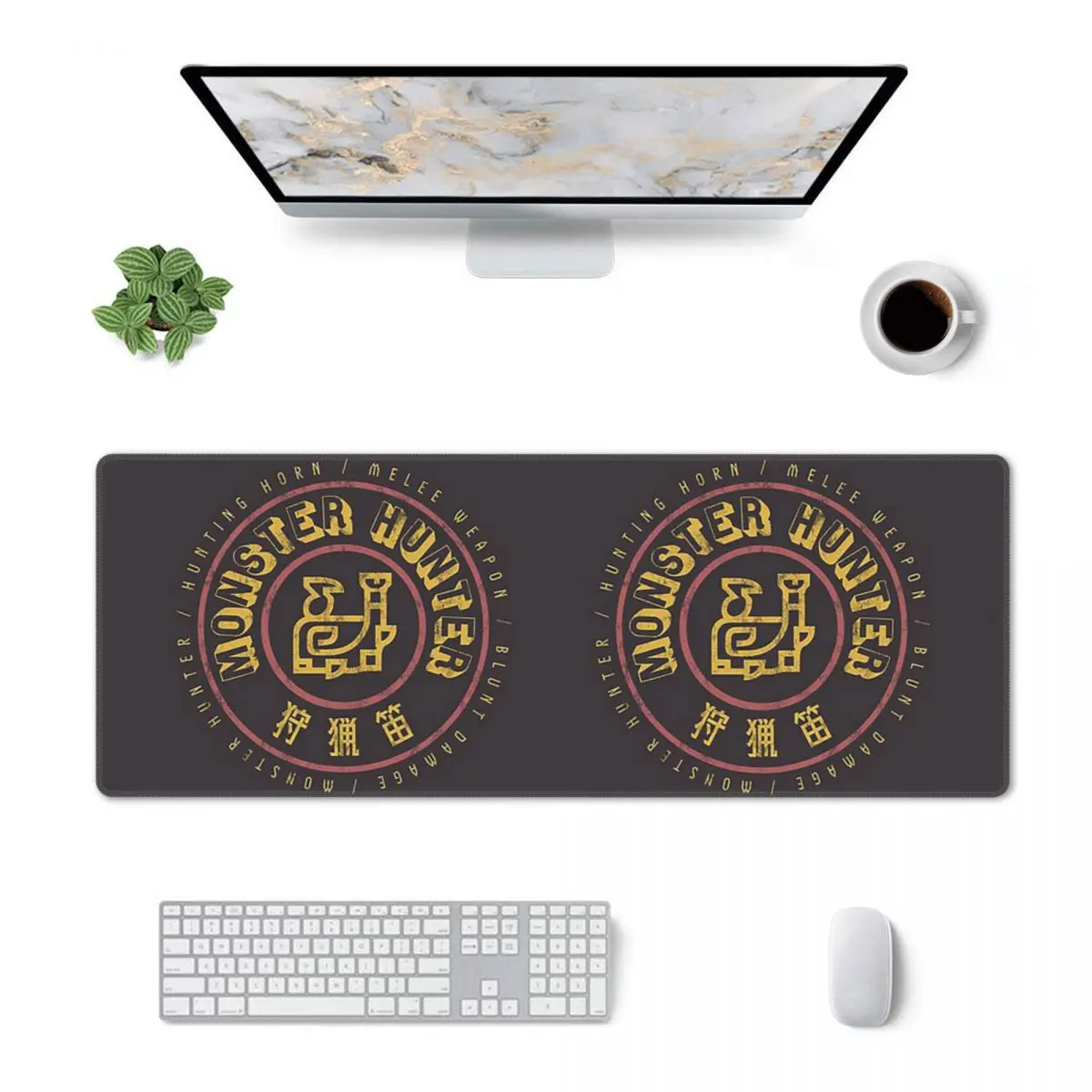 Large Mouse Pad Monster Hunter Hunting Horn Gamer PC Laptop Mats Keyboard Carpet Computer Gaming Office Accessories Desk Mat